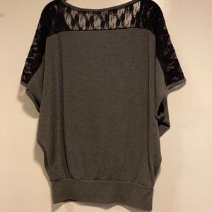 THX brand top. Soft and comfy dark grey. Beautiful lacing. Like new condition